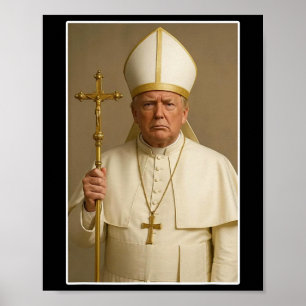 Vatican Christian A New Pope Funny Politik Poster