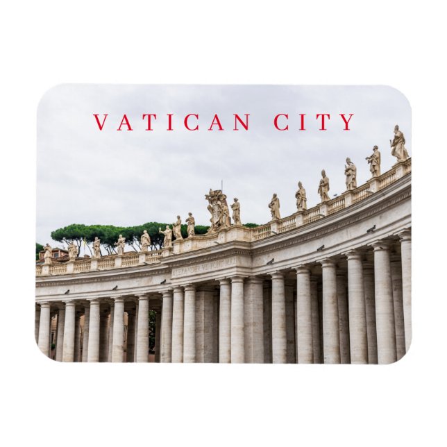 Vatican City Colonnad View-kylmagnet Magnet (Horisontell)