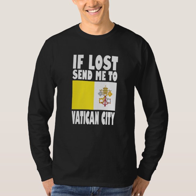 Vatican City Flag Design  If lost send me to Vatic T Shirt (Framsida)