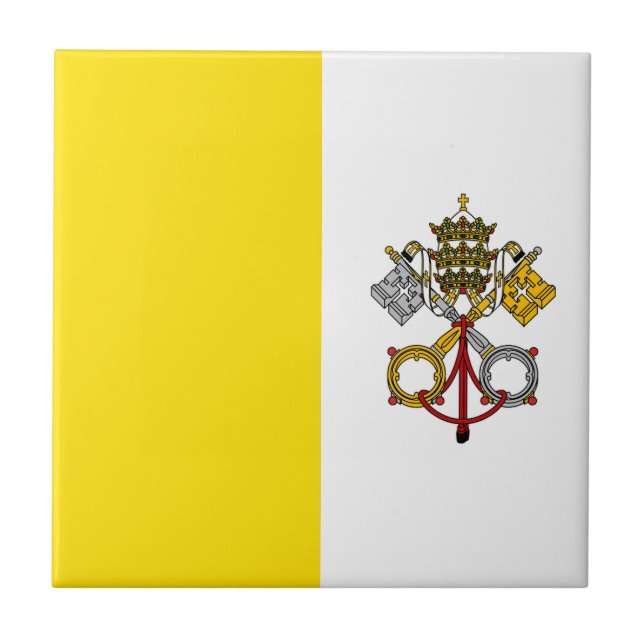 Vatican City Flagga Kakelplatta (Framsidan)