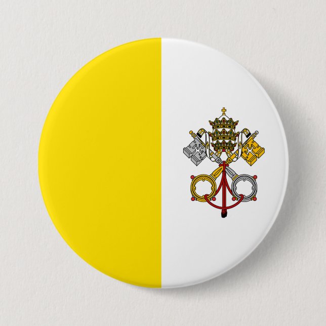 Vatican City Flagga Knapp (Framsida)