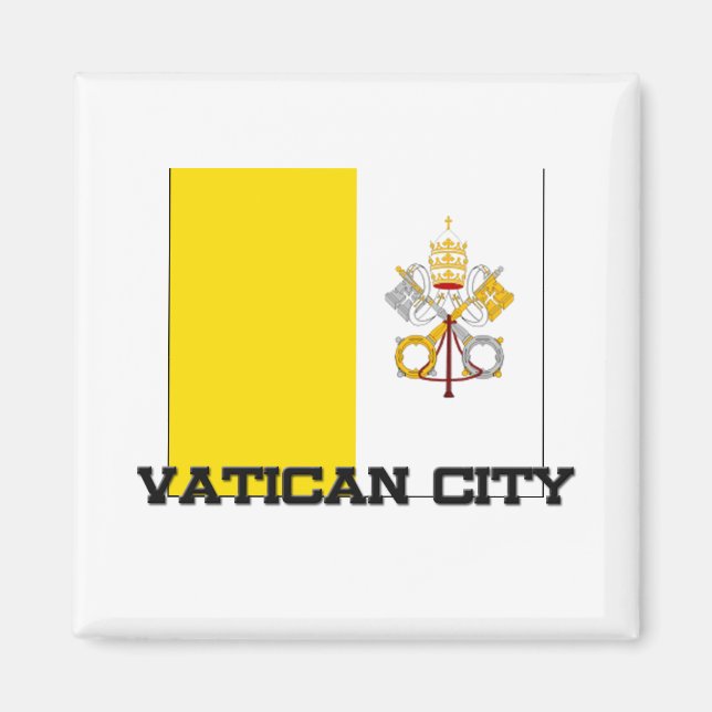 Vatican City Flagga Magnet (Framsidan)