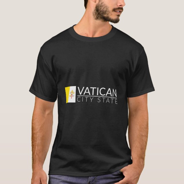 Vatican City Flagga Rom Italien St Peter's Square  T Shirt (Framsida)