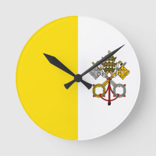Vatican City Flagga Rund Klocka