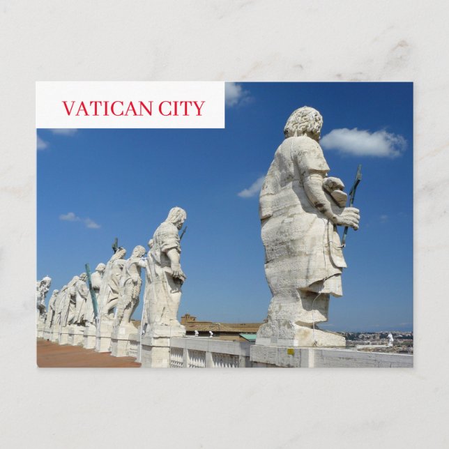 Vatican City helgon statyer utsikt vykort (Framsida)