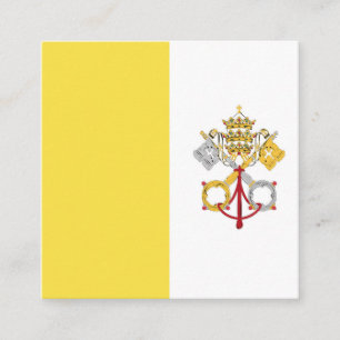Vatican City Heliga Se Flagga Emblem Fyrkantigt Visitkort