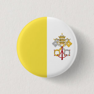 Vatican City Heliga Se Flagga Emblem Knapp