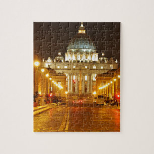 Vatican City Rome, italien på natten Pussel