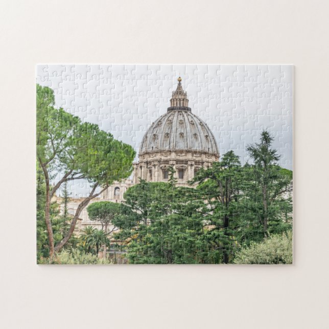 Vatican City St.Peter's Basilica dome view puzzle Pussel (Horisontell)