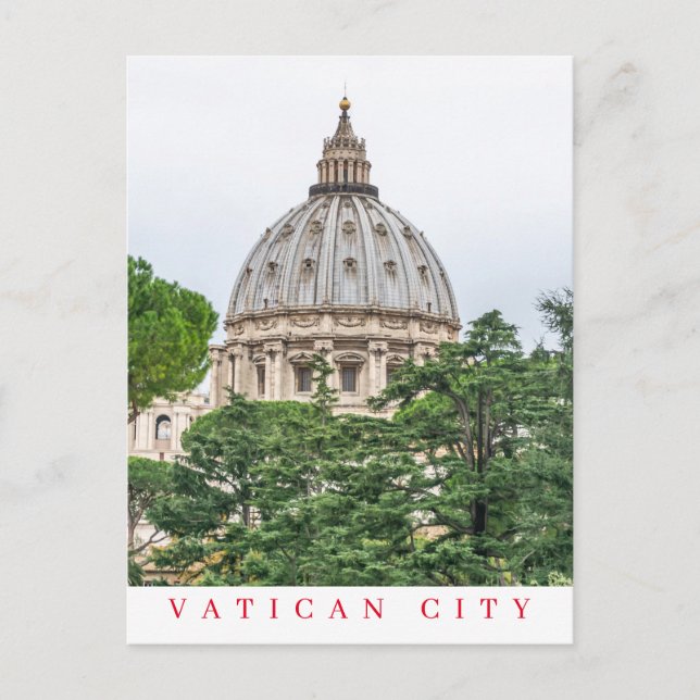 Vatican City St.Peter's Basilica dome vycard Vykort (Framsida)