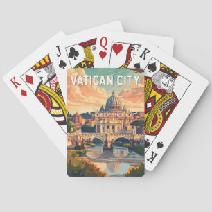 Vatican City Travel Art Vintage Casinokort