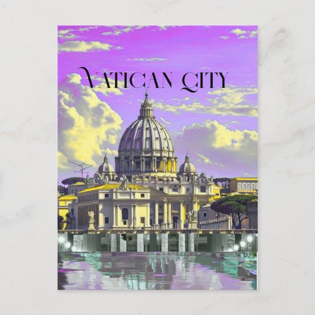 Vatican City Travel Postcard, Vatikanstaten Postca Helg Vykort (Framsida)