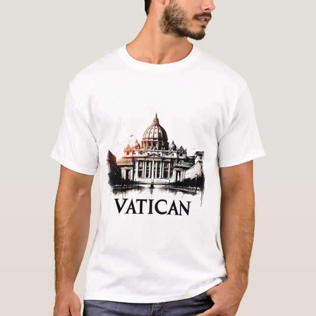 Vatican City Travel Vintage T-Shirt (Framsida)