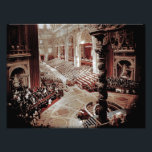 Vatican II Council, Rom, 1962 Pope John XXIII Fototryck<br><div class="desc">Det här fotot visar insidan av S:t Peters katedral som sitter i Vatikanen II-rådet.</div>