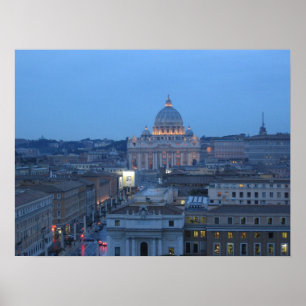 Vatican på natten poster