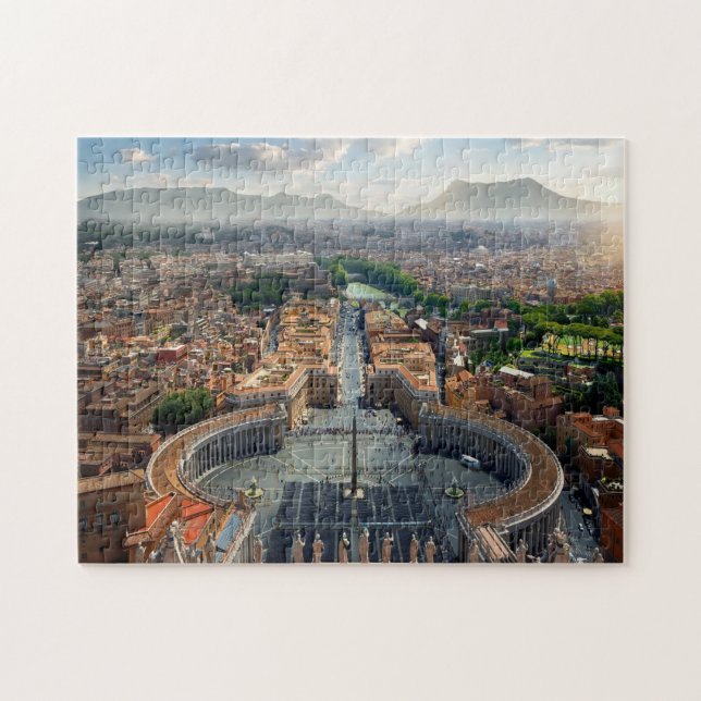 Vatican Plaza San Pietro Italien Jigszle Puzzle Pussel (Horisontell)