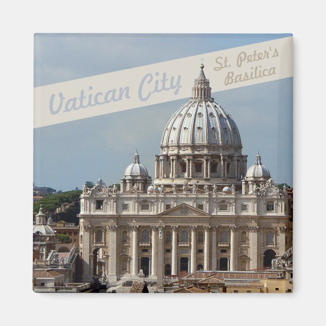Vatican St Peters Basilica Photo Fridge Magnet (Framsidan)