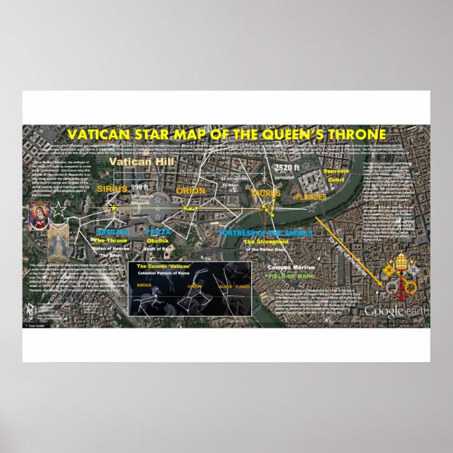 Vatican Star Karta Poster (Framsidan)