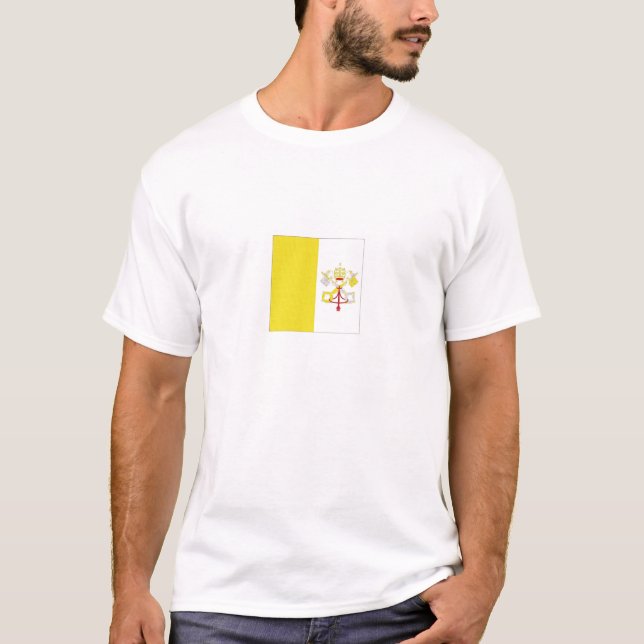 Vatican statlig flagga t shirt (Framsida)