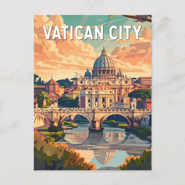 Vaticanstaten Resa Konst Vintage Vykort (Framsida)