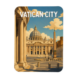 Vaticanstaten S:t Peters torg Illustration Resa Magnet