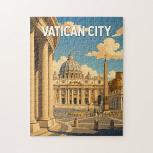 Vaticanstaten S:t Peters torg Illustration Resa Pussel