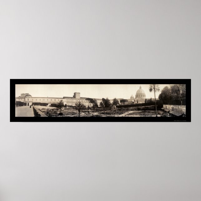 Vatikanen Gardens Photo 1909 Poster (Framsidan)