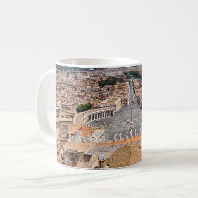 Vatikanen, Italien: S:t Peters fyrkantsflyg Kaffemugg (Framsida vänster)