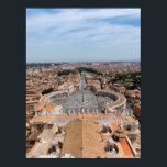 Vatikanen, Italien: S:t Peters fyrkantsflyg Poster<br><div class="desc">Aereriskt utseende på Sankt Peter's Square i Vatikanen och Rom - Italien.</div>