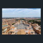 Vatikanen, Italien: S:t Peters fyrkantsflyg Poster<br><div class="desc">Aereriskt utseende på Sankt Peter's Square i Vatikanen och Rom - Italien.</div>