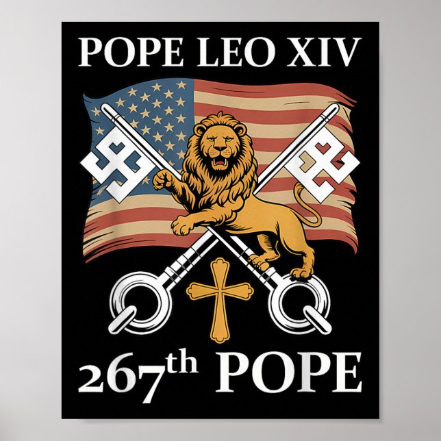Vatikanen Leo Xiv - den 267:e påven Poster (Framsidan)