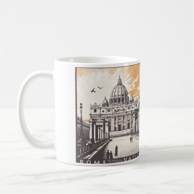 Vatikanen Rom Italien Europe Kaffemugg (Vänster)