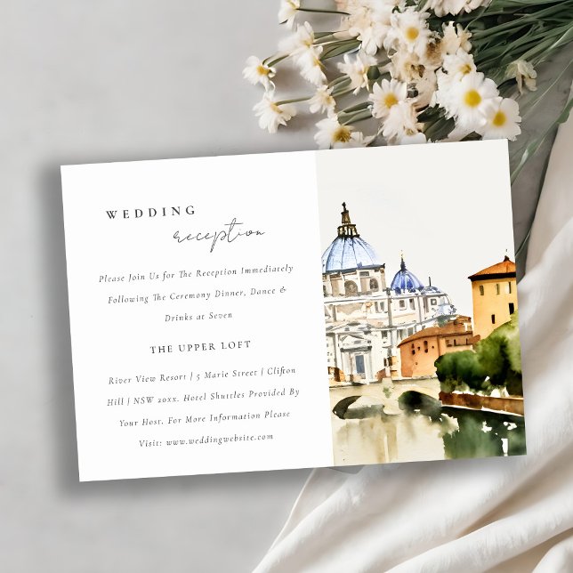 Vatikanen Rom Italien Landscape Wedding Reception Tilläggskort (Skapare uppladdad)