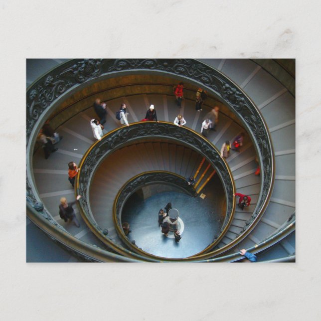 vatikanen spiral trappor vykort (Framsida)