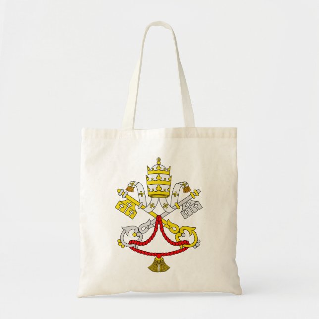 Vatikanens statsvapen Premium finkonst emblem Tygkasse (Framsidan)