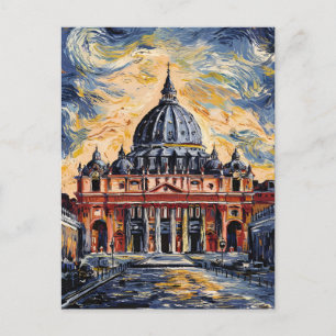 Vatikankatedralen St. Peter's Basilica-målning Vykort