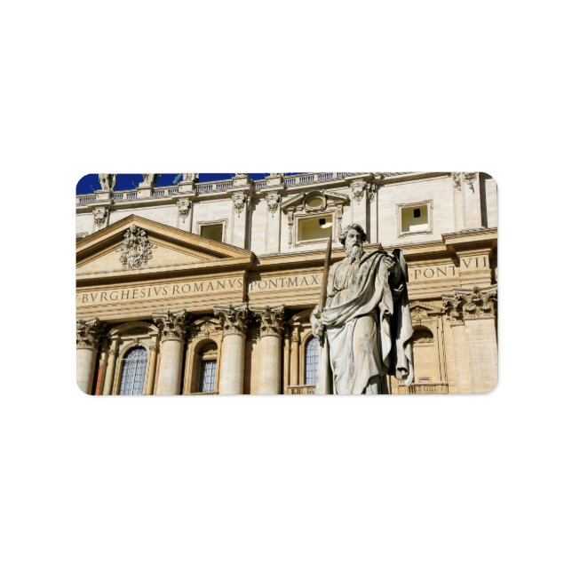 Vatikanmuseum Adressetikett (Framsidan)