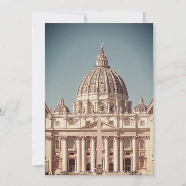Vatikanska basilikan destination bröllop Rom Itali Inbjudningar (Framsida)