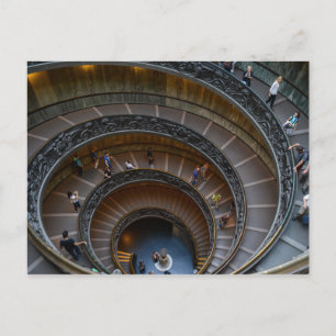 Vatikanska museets spiraltrappa vykort