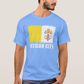 Vatikanstaten Flagga Grunge Landsflagga Vatikansta T Shirt