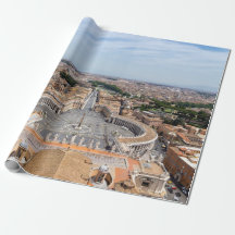 Vatikanstaten, Italien: Petersplatsen vy från luft