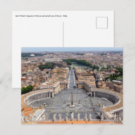 Vatikanstaten, Italien: St. Petersplatsen flygbild Vykort