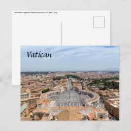 Vatikanstaten, Italien: St. Petersplatsen flygbild Vykort