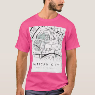 Vatikanstaten Karta Scandinavian Stil T Shirt
