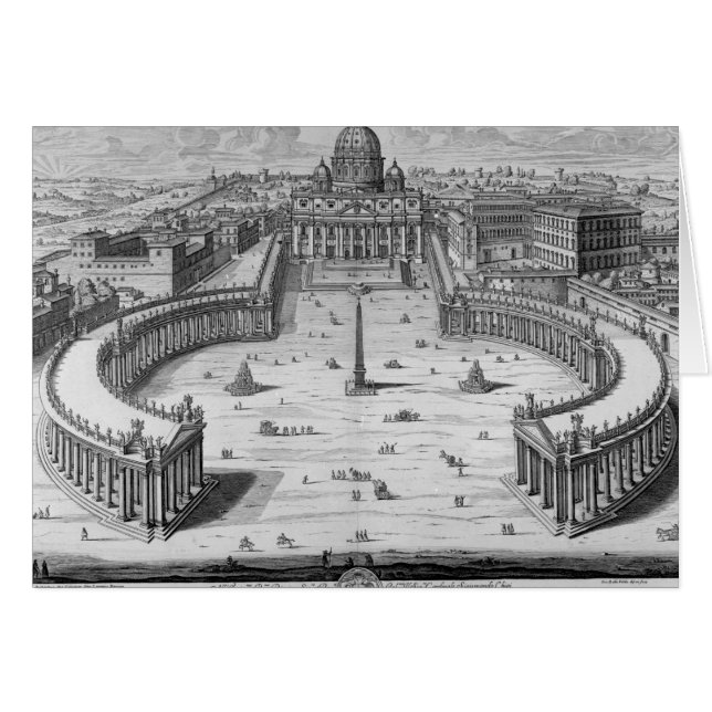 Vatikanstaten Rome Hälsningskort (Framsidan Horizontal)