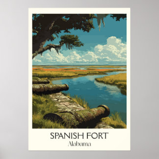 Våtmarker i Spanish Fort Alabama Poster