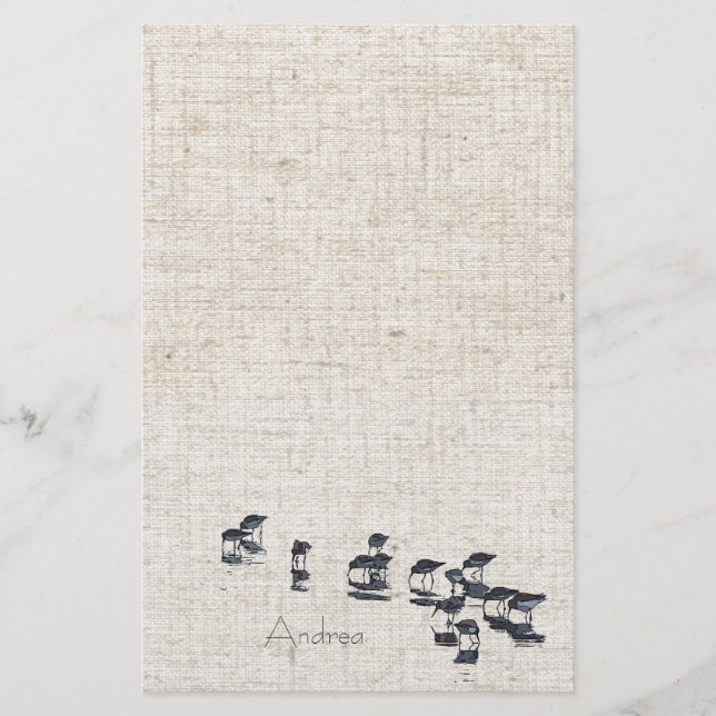 Våtmarkfågelbrevpapper Brevpapper (Framsida)