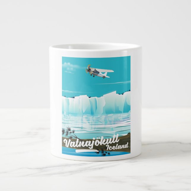 Vatnajökull-islandets reseaffisch jumbo mugg (Framsidan)