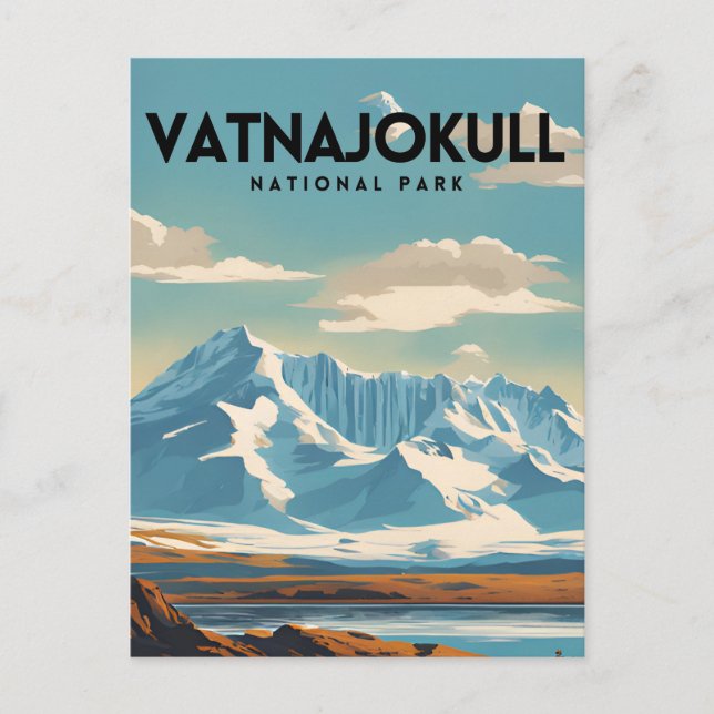 Vatnajokull National Park Resa Vykort (Framsida)