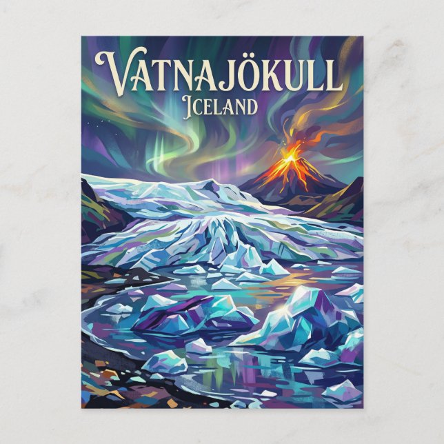 Vatnajökulls nationalpark Island Vykort (Framsida)